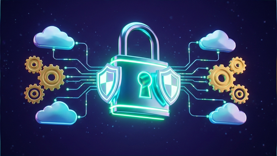 SSL 证书自动续签与 CDN 部署全流程 3D 概念插图